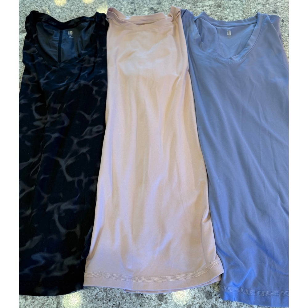 Ideology Women's Lot of 3 Activewear T-Shirts Bundle Black/Pink/Purple Size M